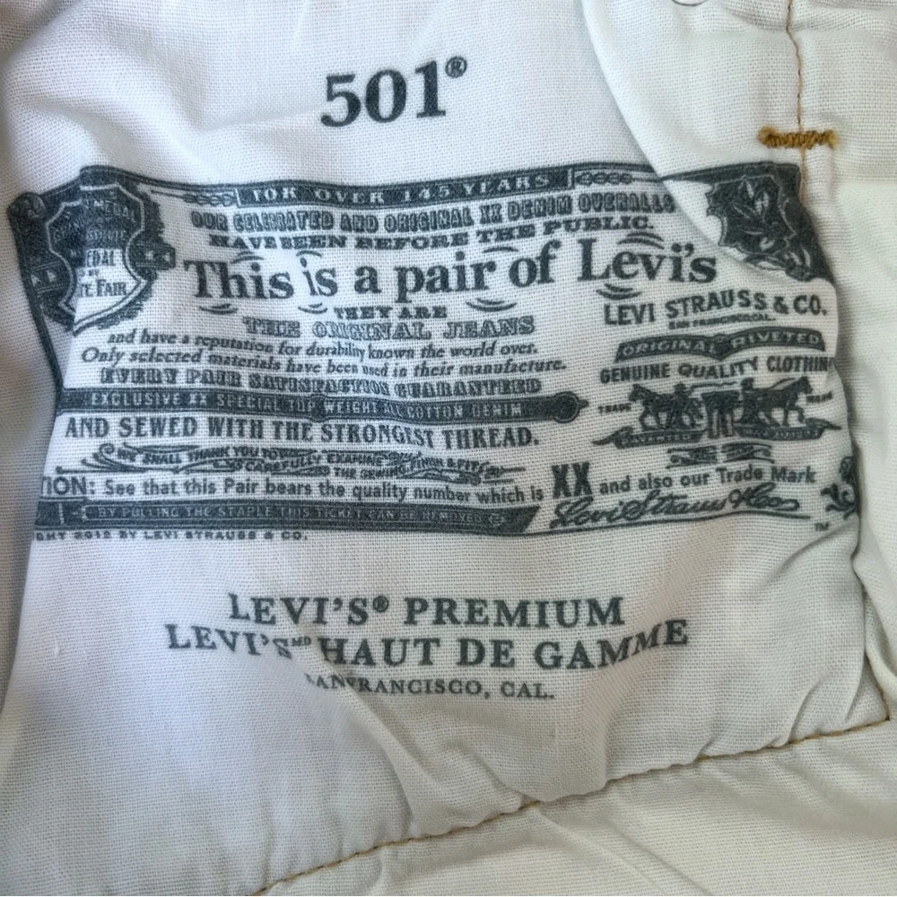 NWT Levi’s High Rise 501 Denim Shorts Size 28 - Picture 6 of 8